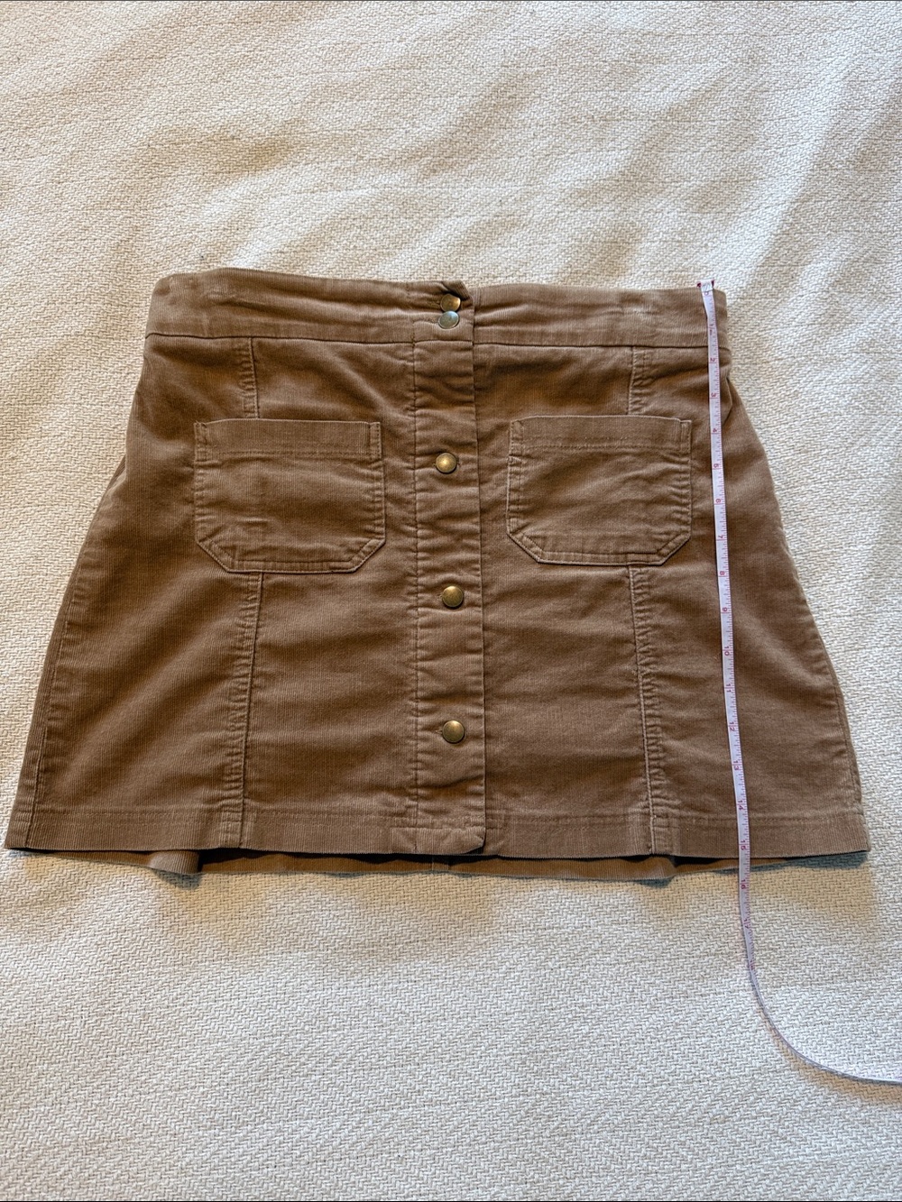 HeartSoul Brown Button-Front Mini Skirt